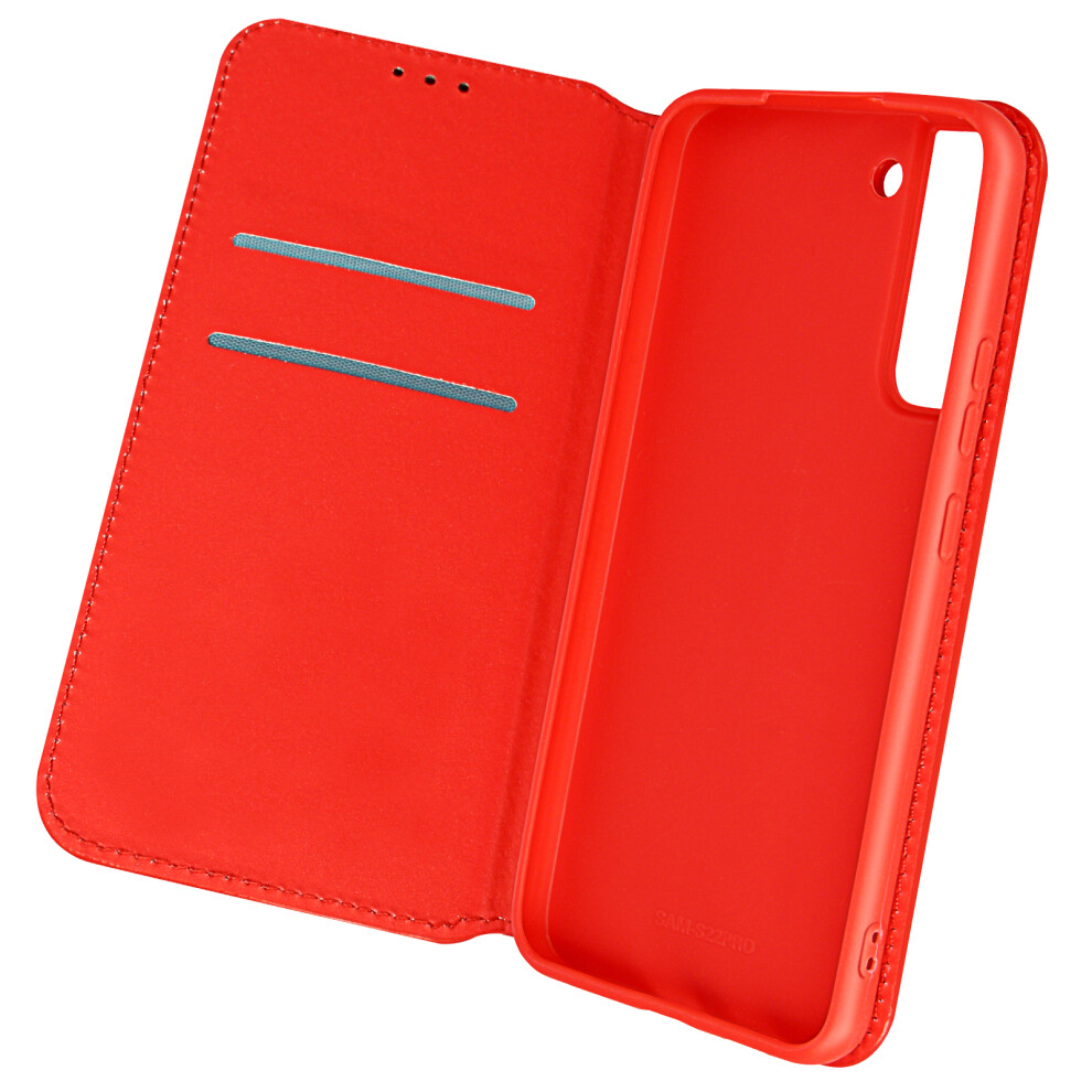 Case For Samsung Galaxy S22 Wallet Function Video Support - Red 3662427621168