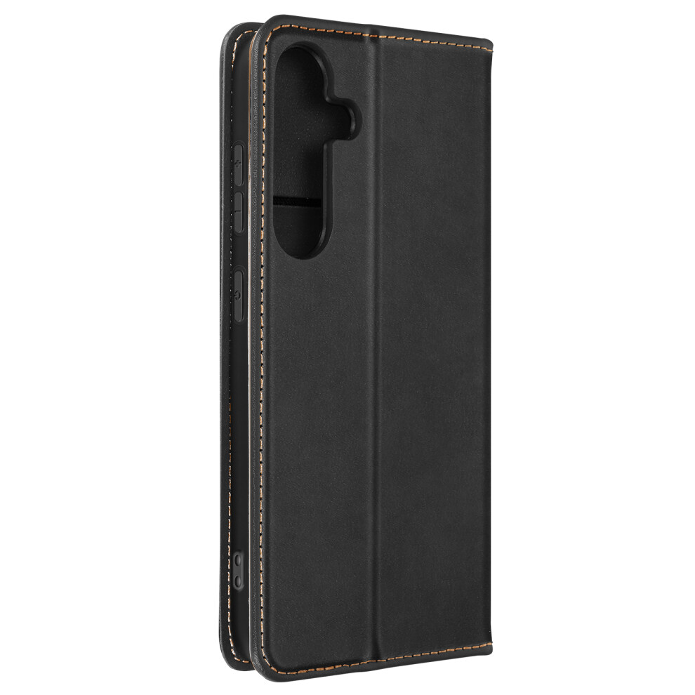 Avizar Folio Case For Galaxy S24 / S25 Magnetic Cover Wallet - Faux Leather, Black 3662427966542