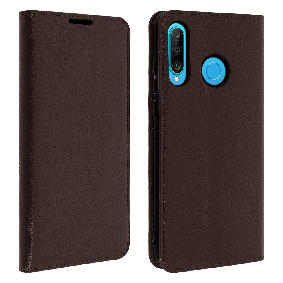 Folio Leather Huawei P30 Lite / Honor 20S Case Card-Holder Video Stand Brown 3662427345132
