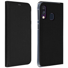 Samsung Galaxy A40 Flip Wallet Kaarthouder Hoes zwart