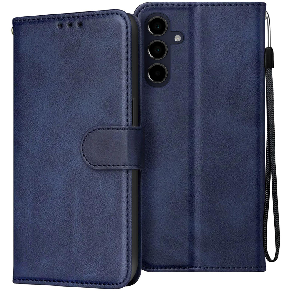 Avizar Case For Samsung Galaxy A16 Dragonne Clapet Support Wallet, Blue 3662428076189