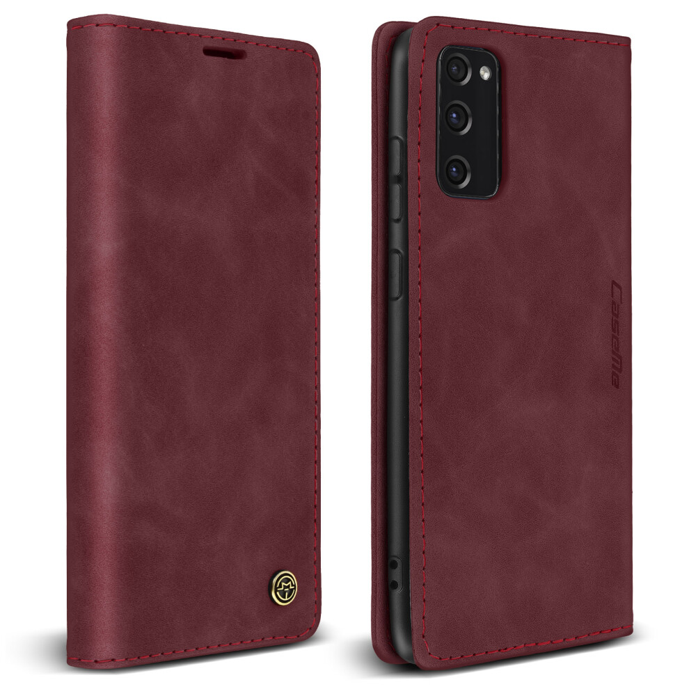 Case Samsung Galaxy S20 Fe Folio Vintage Wallet And Video Holder Red 3662427500548