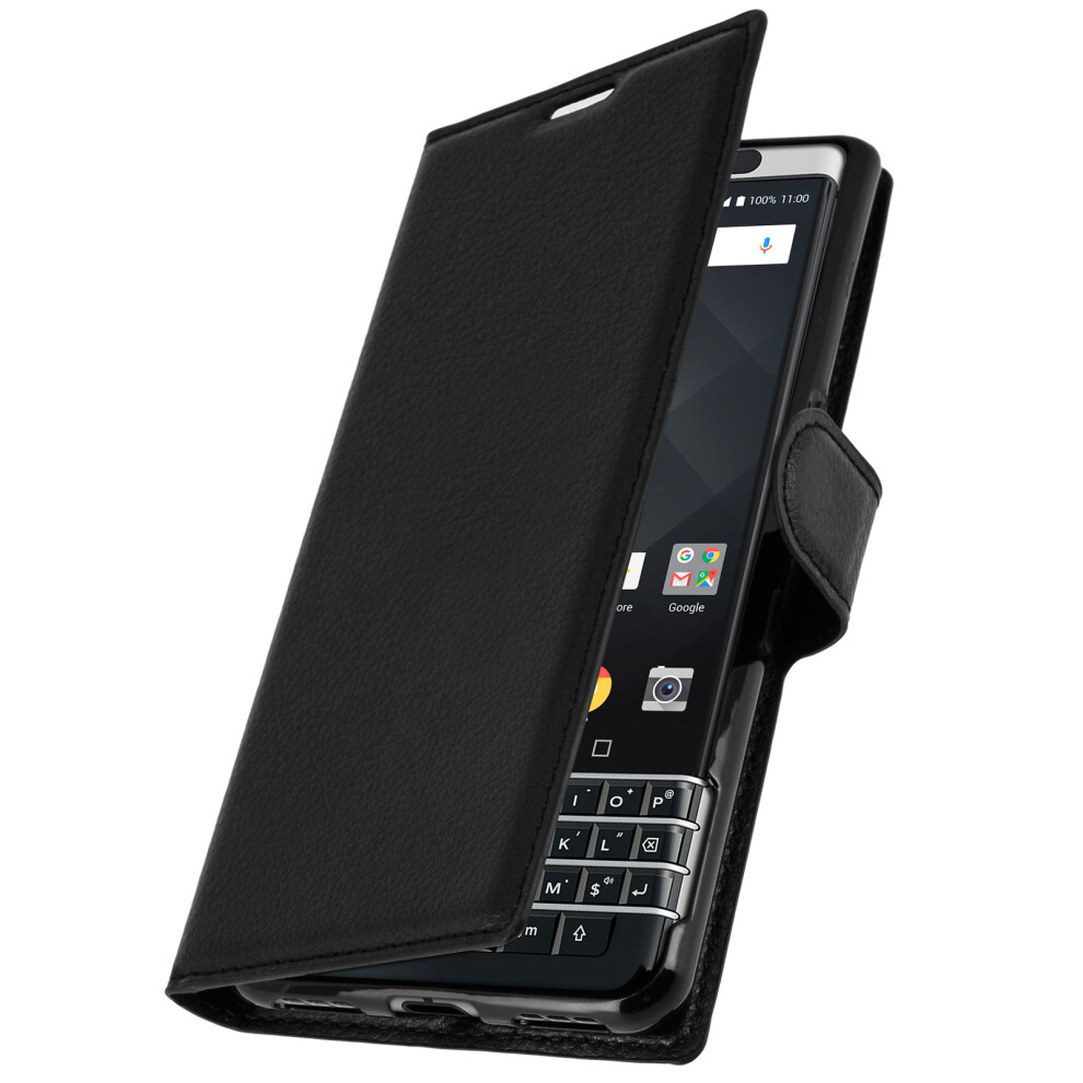 Flip Wallet Case, Slim Cover For Berry Keyone, Silicone Shell Â Black 3662427166645