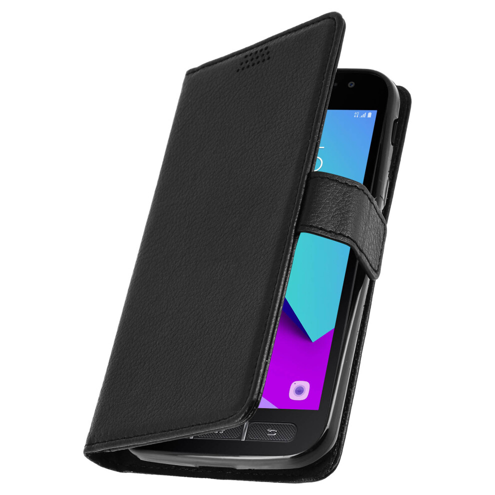 Flip Wallet Case, Slim Cover For Samsung Galaxy Xcover 4, Silicone Shell Â Black 3662427161299