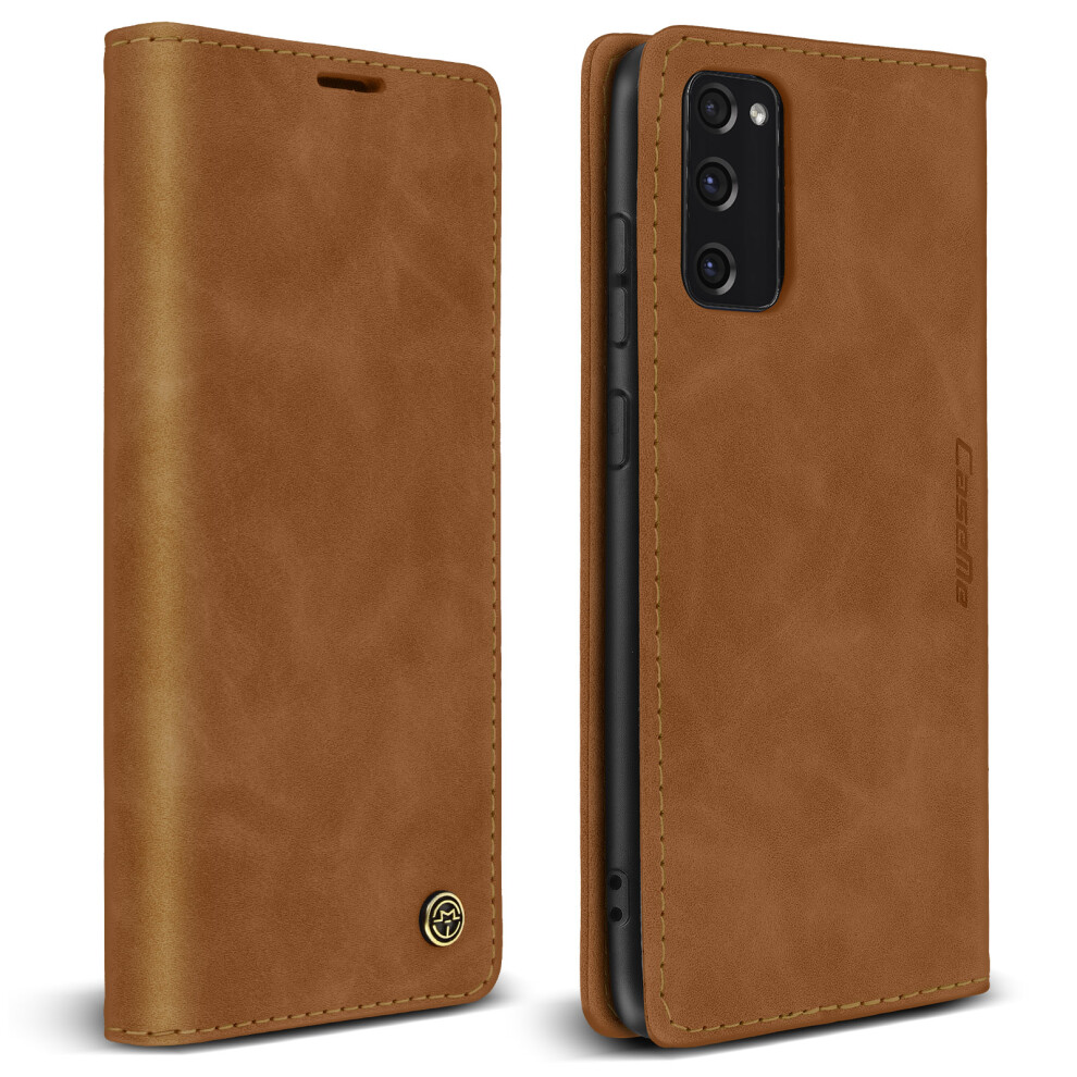 Case Samsung Galaxy S20 Fe Folio Vintage Wallet And Video Holder Camel 3662427500524