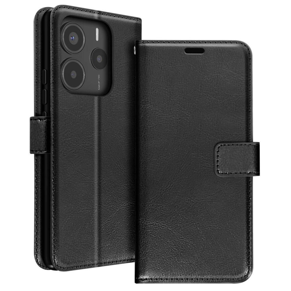 Mayaxess Case For Xiaomi Redmi Note 14 5G Wallet With Strap, Black 3662428112702