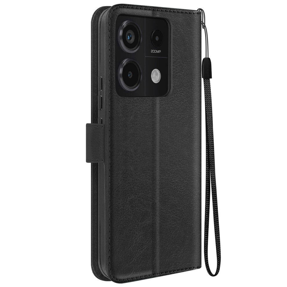 Mayaxess Folio Case For Redmi Note 13 Pro 5G With Multifunction Flap, Black 3662428017663