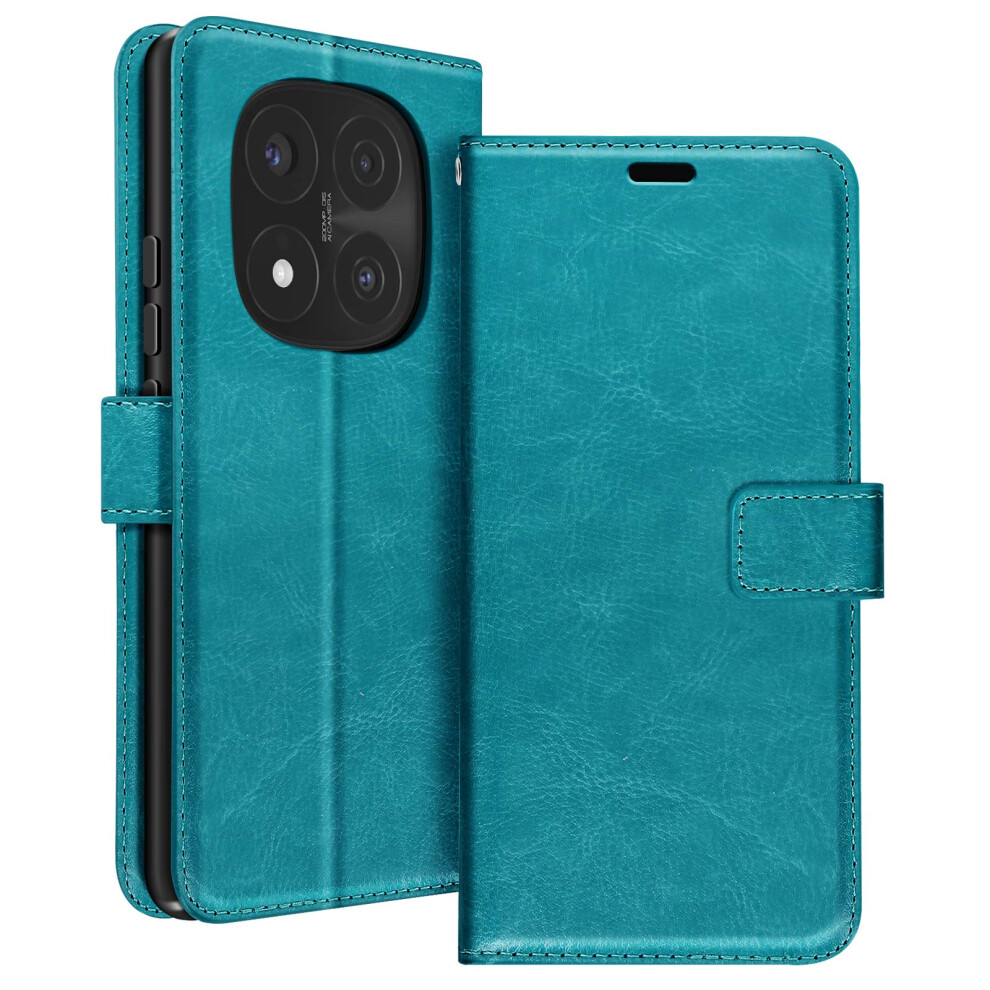 Mayaxess Case For Redmi Note 14 Pro And 14 Pro Plus Wallet With Lanyard, Turquoise Green 3662428112832