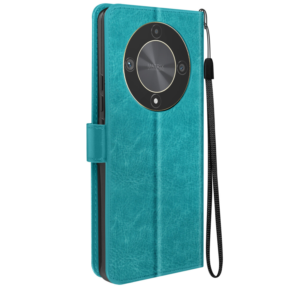 Mayaxess Folio Case For Honor Magic 6 Lite Whith Multifunction Flap, Turquoise Green 3662428017823