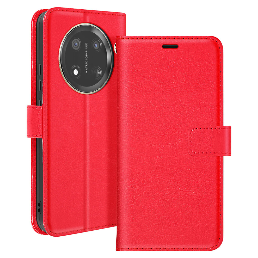 Mayaxess Case For Honor Magic 7 Lite Wallet With Lanyard, Red 3662428112917