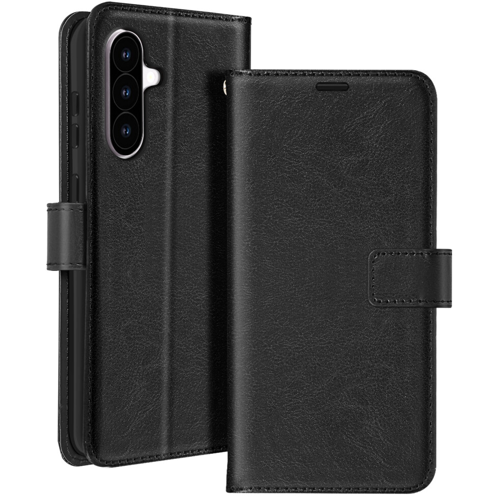 Mayaxess Case For Samsung Galaxy A56 Wallet With Strap, Black 3662428112665