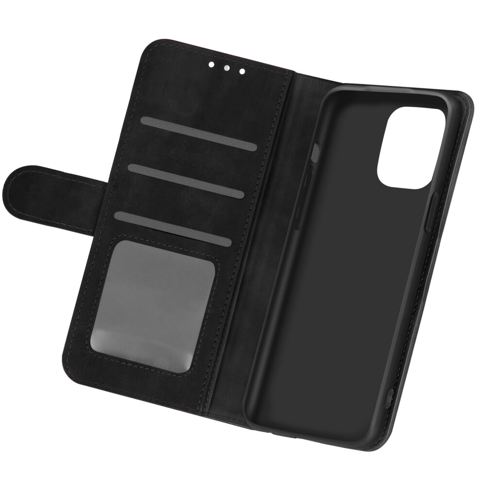Vintage Series, Flip Wallet Case For Apple Iphone 12/12 Pro Â Black 3662427524612