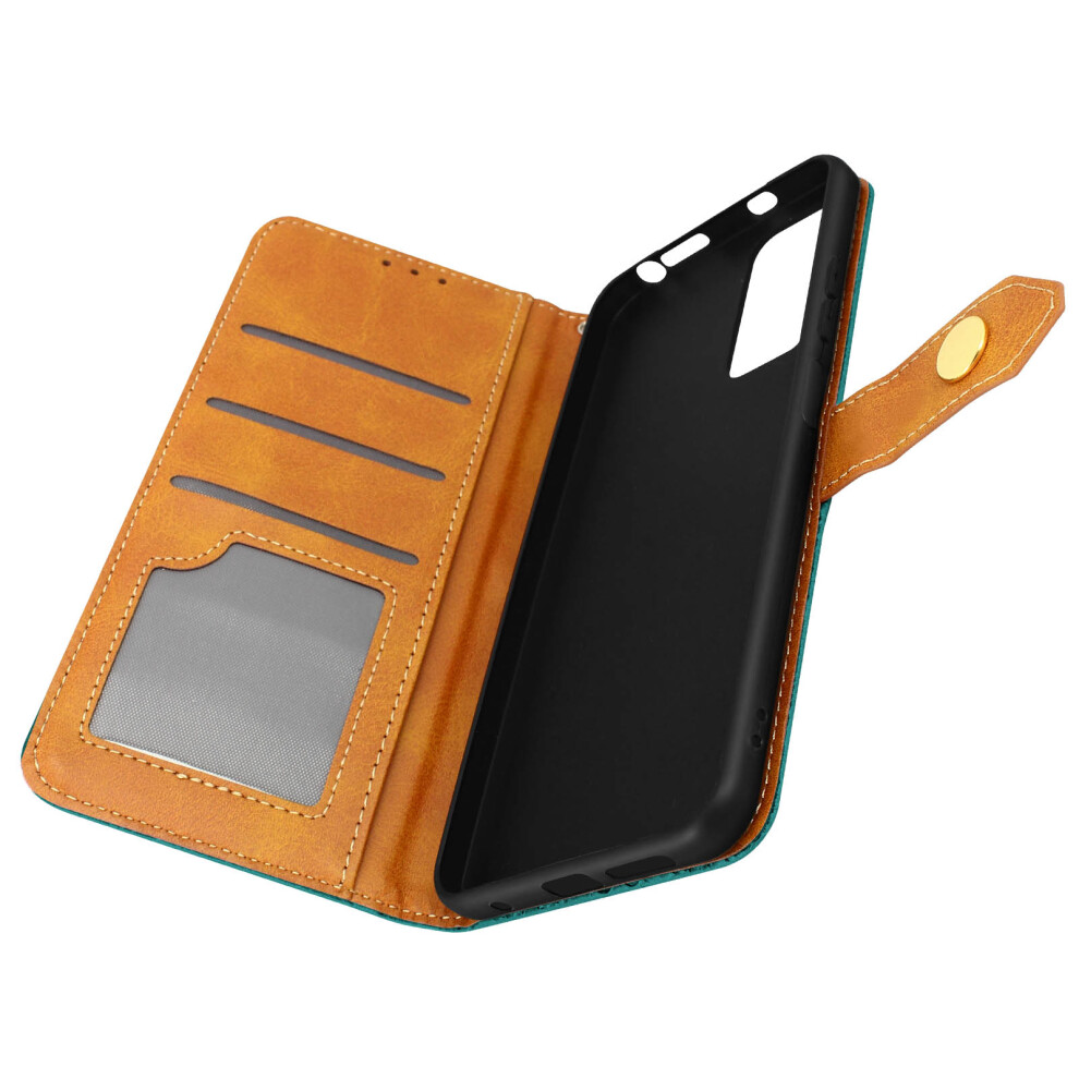 Xiaomi Redmi Note 11 / 11S Wallet Video Stand Mandala Design Turquoise Green 3662427638180