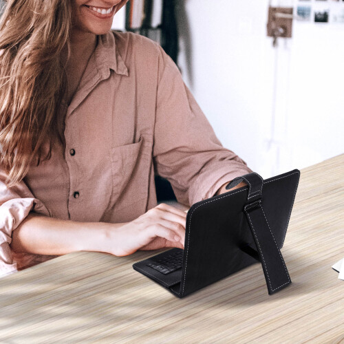 Avizar Capa Tablet 10 Polegadas com Teclado AZERTY USB-C Função de Suporte 2