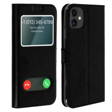 iPhone 11 Case Dual Window Video Stand Black