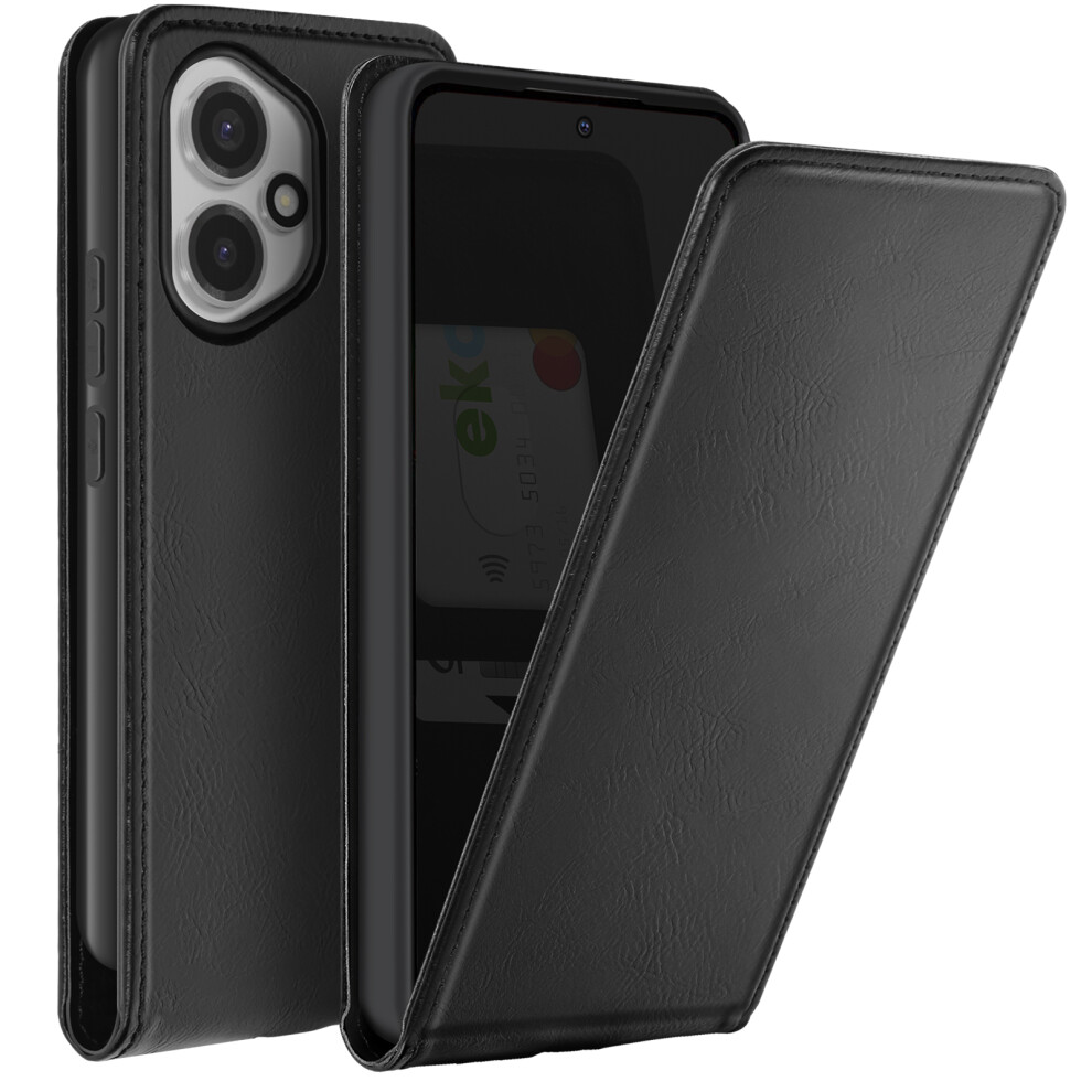 Avizar Vertical Flip Case For Honor 400 With Card Holder, Black 3662428177367