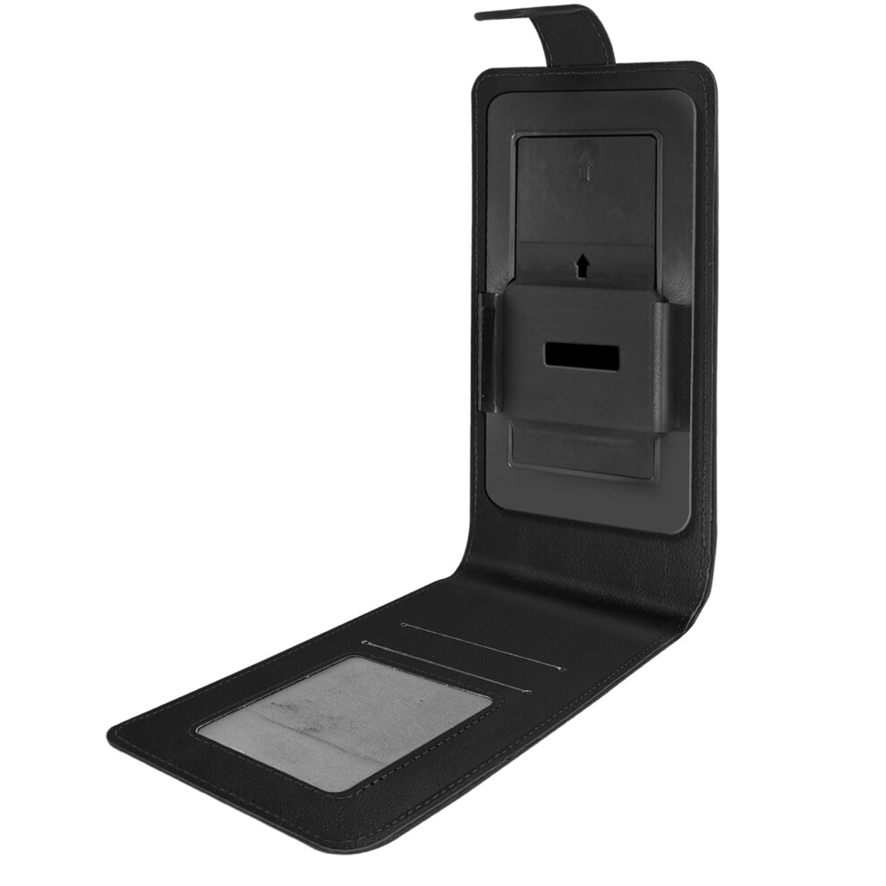 Universal Vertical Flip Case + Card Slots For 5.5" Â 6.0" Smartphones Â Black 3662427216197