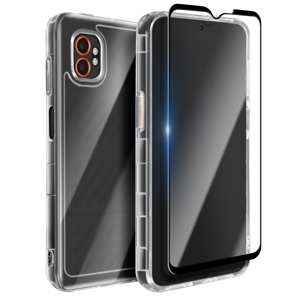 Avizar Protection Pack For Xcover 7 Pro Shockproof Case Tempered Glass, Sienna Black 3662428173482