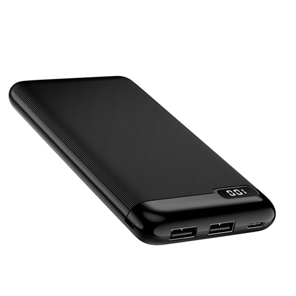 Powerbank 10000Mah 2 Usb Output Ports Digital Lcd Screen Setty Black 3662427638098