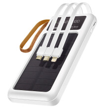 Batteria di emergenza solare 15000mAh, cavo Micro-USB Lightning USB-C USB LinQ