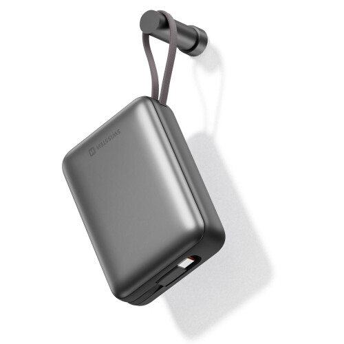 Swissten Batteria Esterna 20000mAh con Cavi USB-C e Lightning Compatta 2