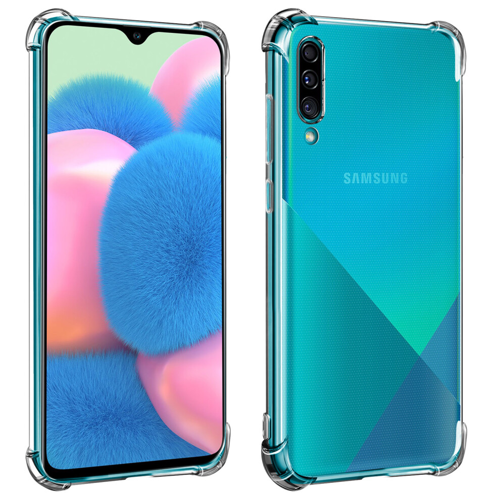 Back Cover For Galaxy A50/A30s Flexible Case With Bumper Corners - Transparent 3662427454193
