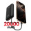 Swissten Batteria Esterna 20000mAh Cavi USB-C e Lightning Integrati Schermo LED 3