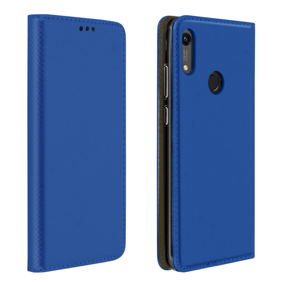 Folio Case For Honor 8A / Huawei Y6 / Y6s Magnetic Cover Card-Holder Stand Navy Blue 3662427444323