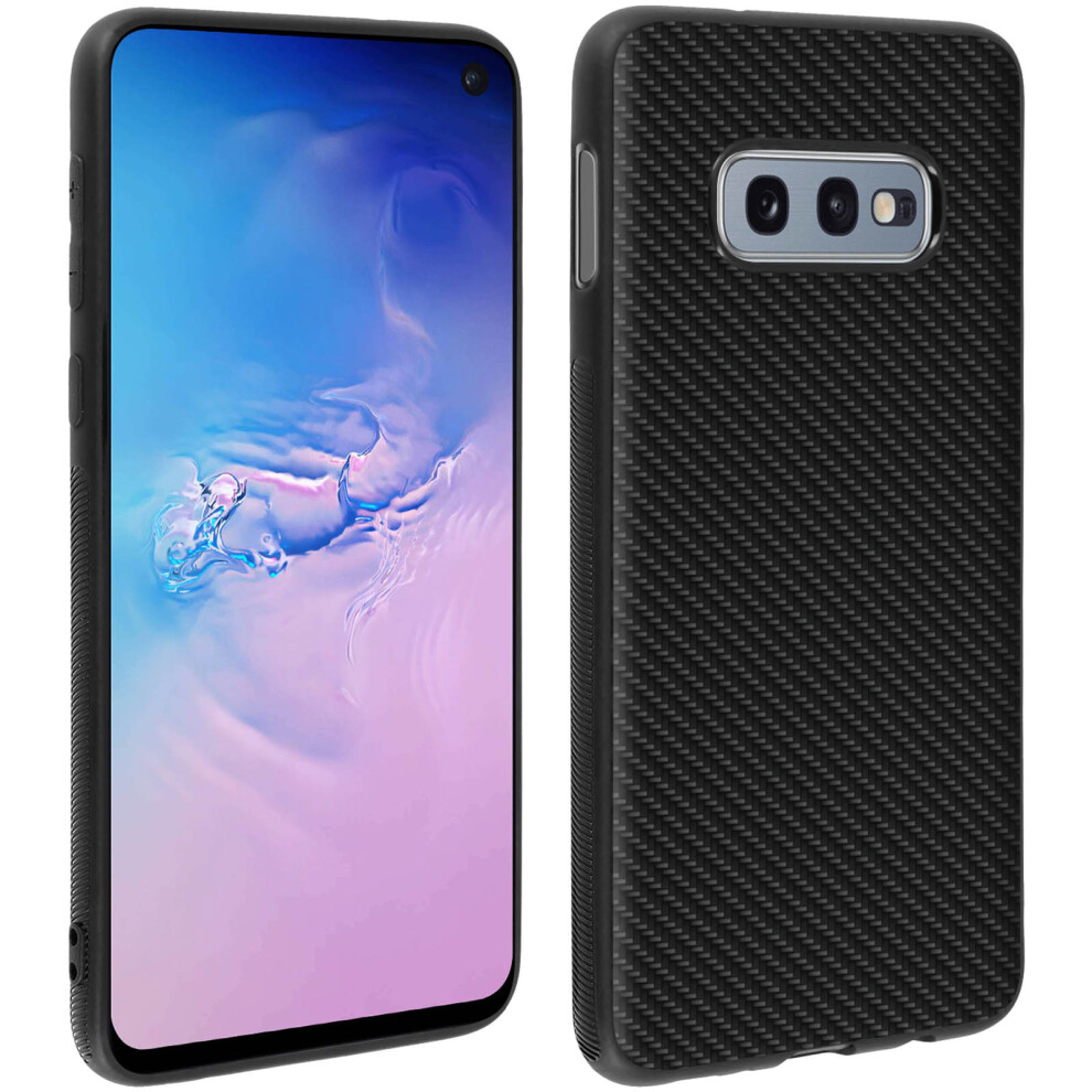 Flip Wallet Case, Carbon Fibre Cover For Samsung Galaxy S10e Â Black 3662427348973