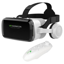 VR Smartphone Virtual Reality 3D with Audio Bluetooth Shinecon G04BS White