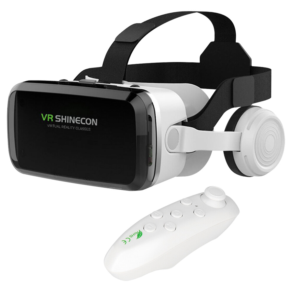 Vr Smartphone Virtual Reality 3D With Audio Bluetooth Shinecon G04bs White 3662427676311