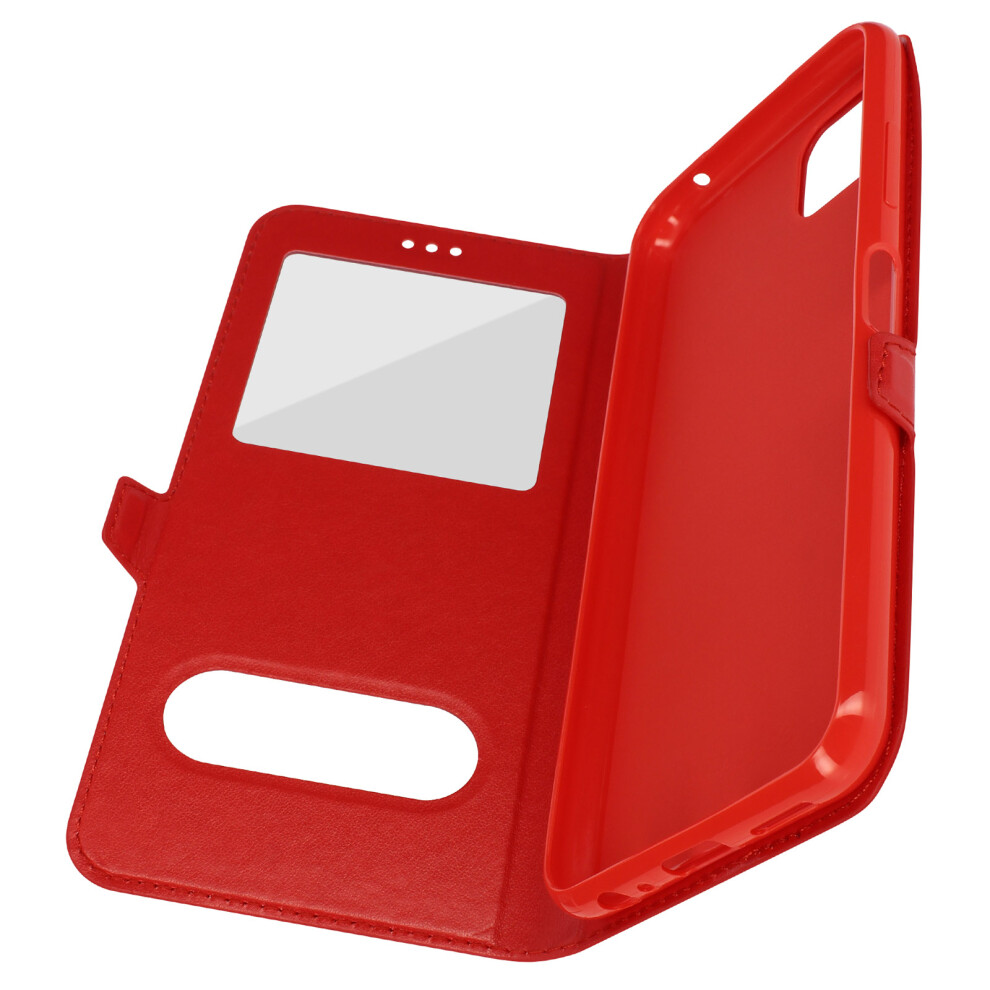 Samsung Galaxy A22 5G Case Dual Window Video Stand Red 3662427564410