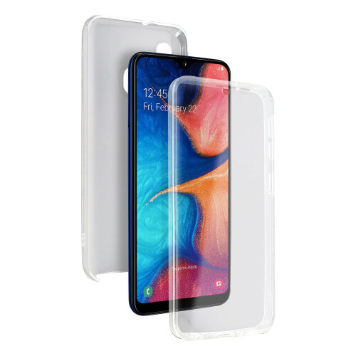 360 Case for Samsung Galaxy A20e Flexible Front & Rigid Back – Transparent