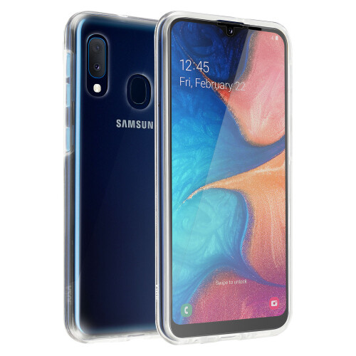 360 Case for Samsung Galaxy A20e Flexible Front & Rigid Back – Transparent 1