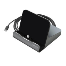 Docking station USB-C - 4SMARTS - VoltDock 60 W - Ricarica rapida - Protezione da surriscaldamento - Grigio