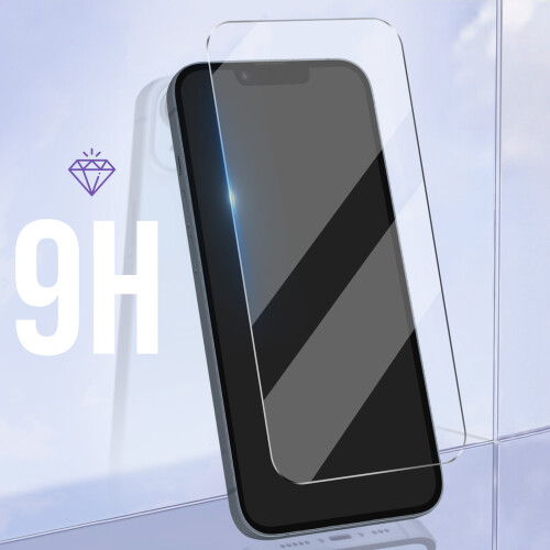 Avizar Tempered Glass iPhone 14 9H Hardness Complete Adhesion Sloped Sides 2