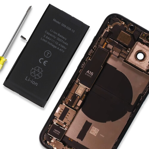 Clappio Batteria interna per iPhone 13 3227mAh chip TI integrato, Nero 2