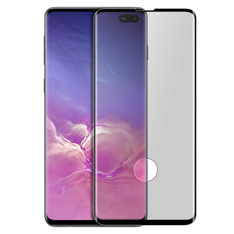 Tempered Glass Screen Protector For Samsung Galaxy S10 Plus Beveled Edges Black 3662427415286