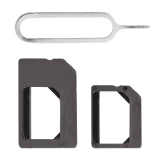 Kit Adattatore Nano-SIM, Micro-SIM e SIM card standard + Accessorio spillo