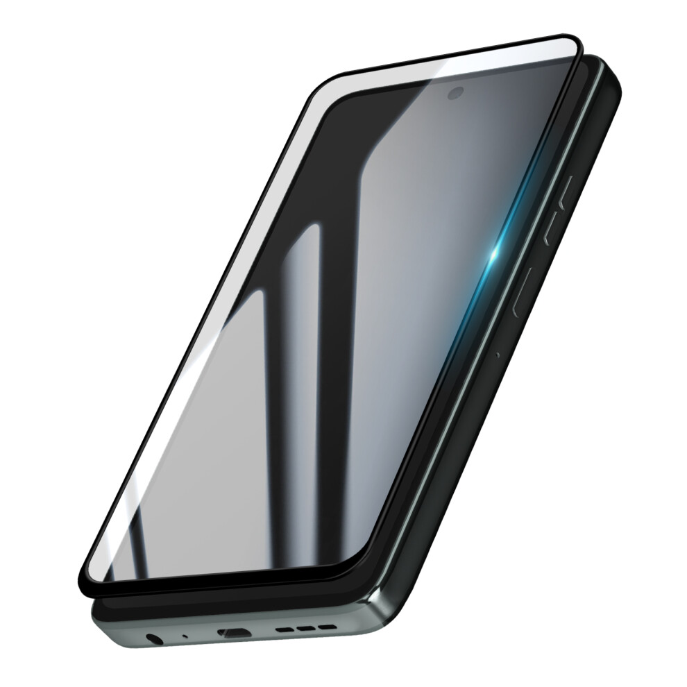 Avizar Tempered Glass For Motorola Moto G56 Scratch-Resistant Beveled, Black 3662428205077