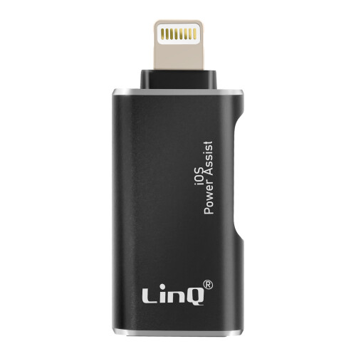 LinQ OTG USB and USB C to Apple Lightning adapter, Black 1