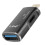 LinQ OTG USB and USB C to Apple Lightning adapter, Black 1