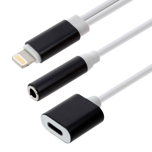 Adattatore audio e ricarica Apple Lightning verso Lightning e jack da 3,5 mm 1