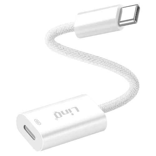 LinQ USB C to Lightning Rapid Charge Power 60W Delivery Adapter, White 1