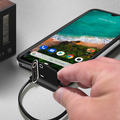 Avizar Adaptador Audio e Carga USB tipo C para USB-C e Jack 3.5mm 2