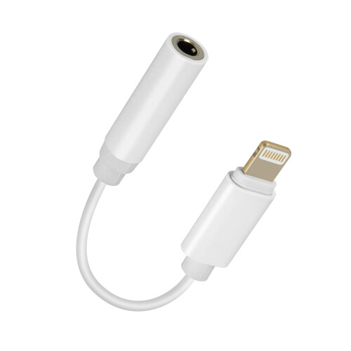 Lightning / 3.5mm Klinke Audio-Adapter kompaktes Design - Weiß