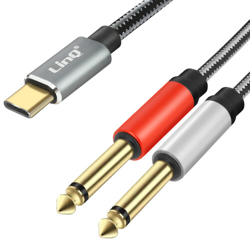LinQ Cabo divisor USB-C a 2 x 6,35mm 1