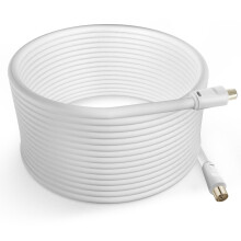 Cavo Antenna TV Maschio Femmina Coxial 9.5mm PVC 10m LinQ Bianco