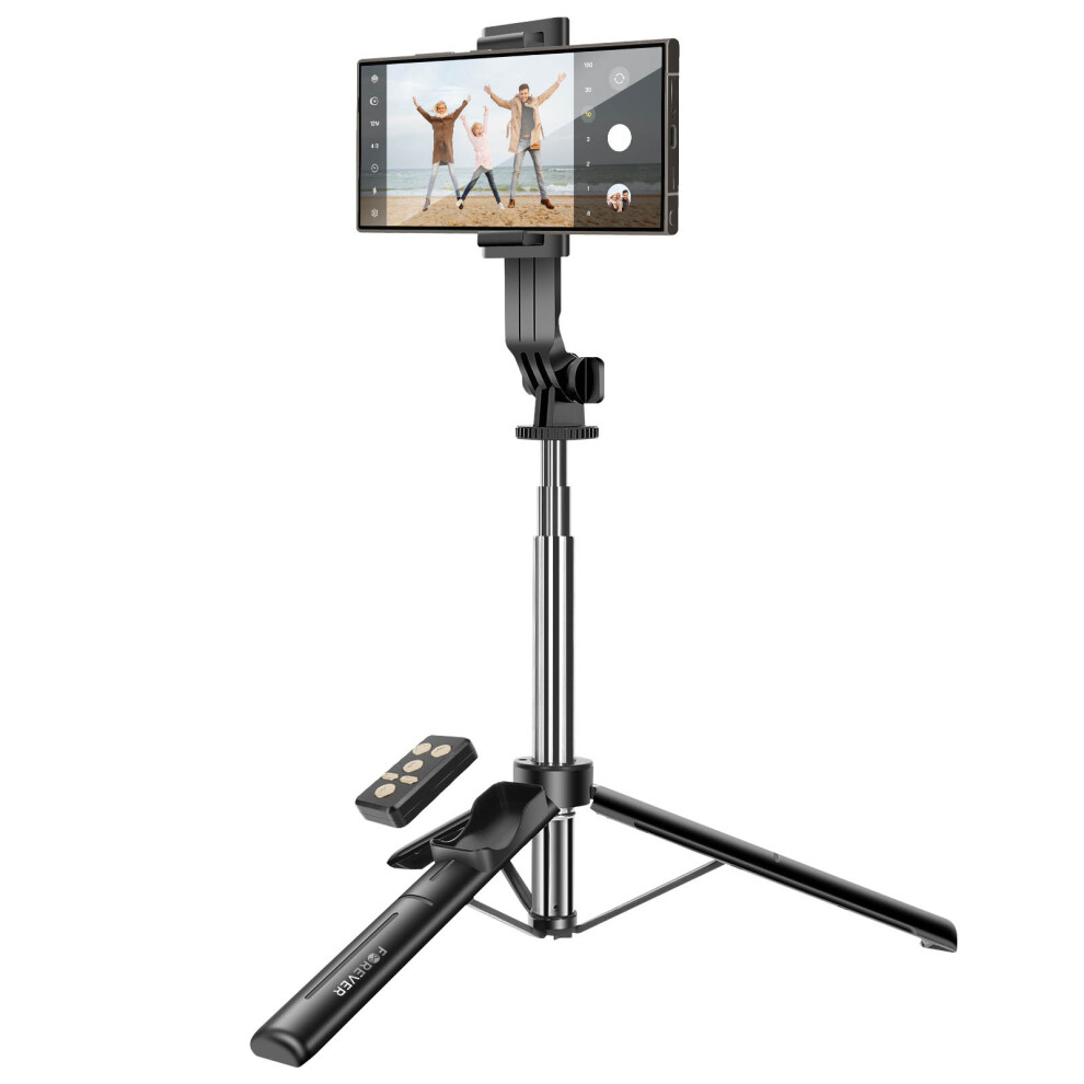 Forever Bluetooth Selfie Pole Tripod Extendable To 100 Cm, Black 5907457751712