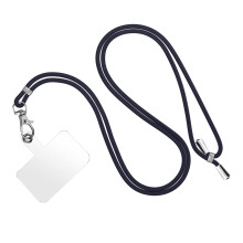 Corda Universale Smartphone per Cover e Custodia Regolabile 90cm Blu Scuro